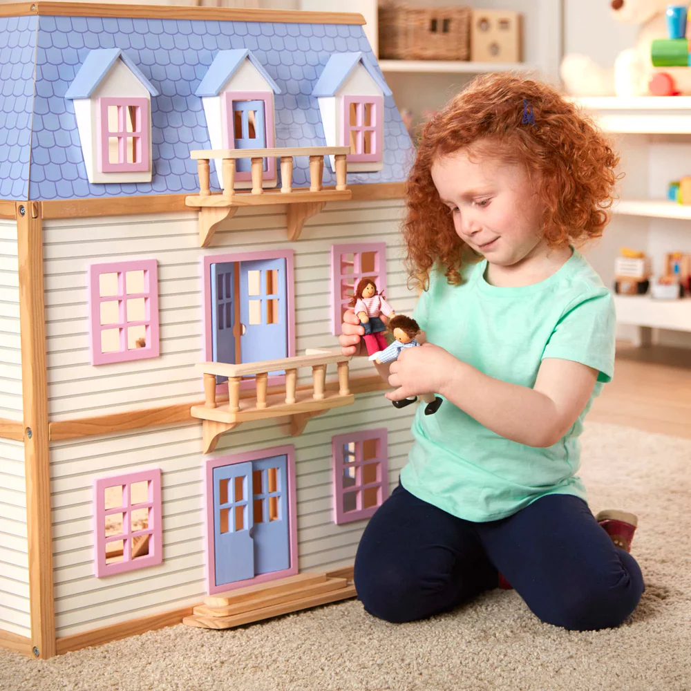 Melissa & Doug Multi-Level Wooden Doll House - Image 2