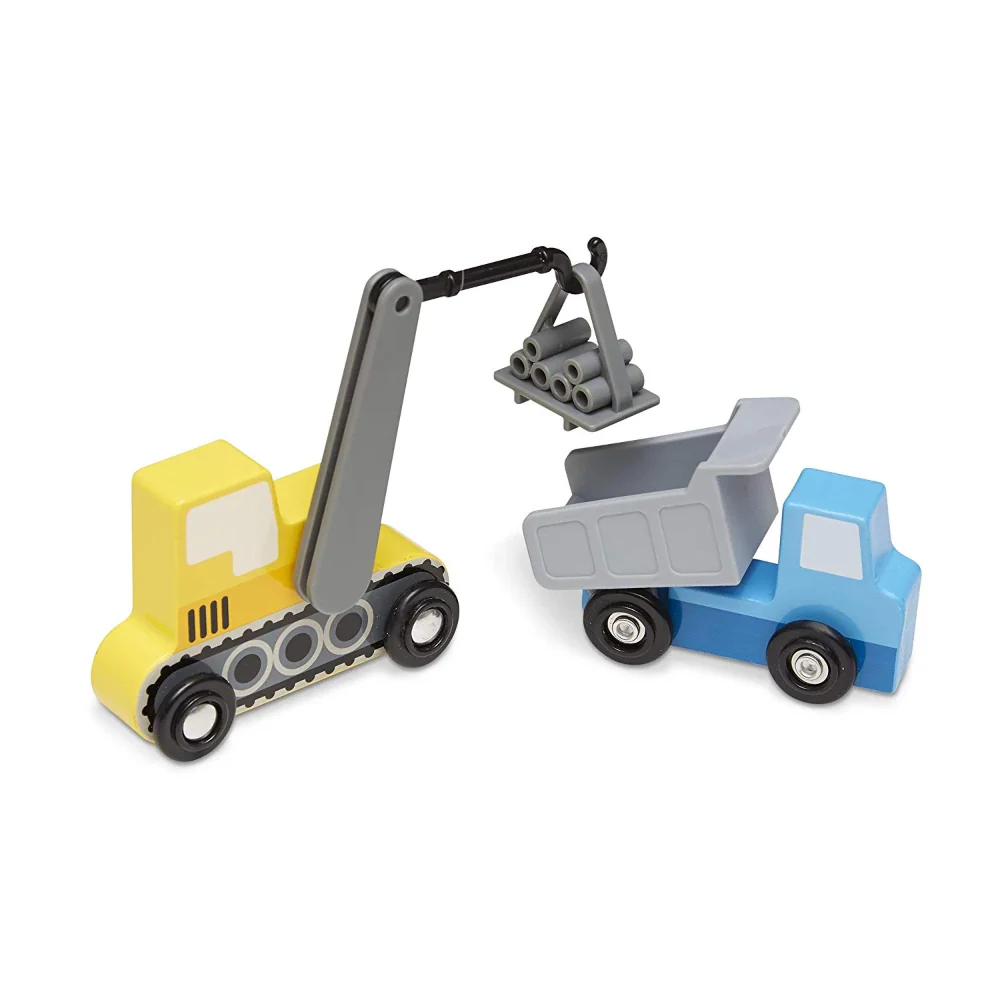 Melissa & Doug Wooden Construction Site Vehicles - Image 4