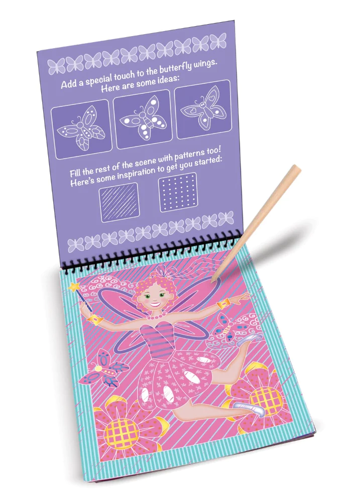 Melissa & Doug On the Go Scratch Art Color Reveal Pad - Fairy Tales - Image 4