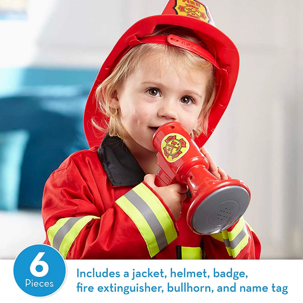 Melissa & Doug Fire Chief Role Play Costume Set - Image 3