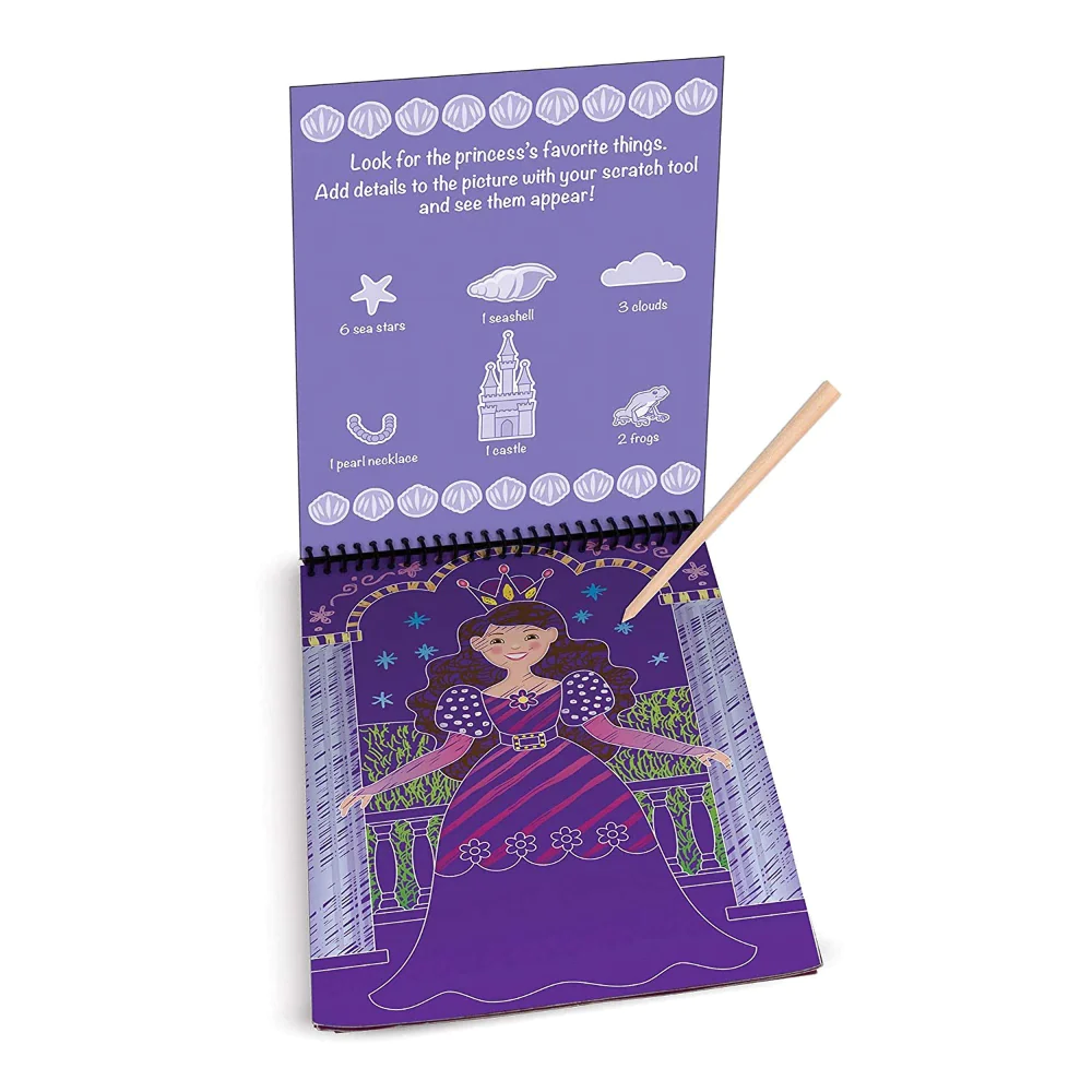 Melissa & Doug On the Go Scratch Art Color Reveal Pad - Fairy Tales - Image 3