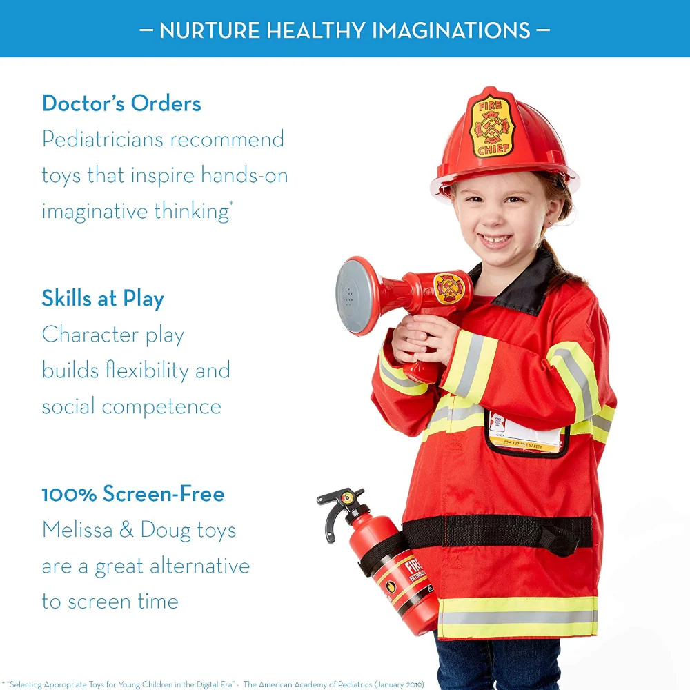 Melissa & Doug Fire Chief Role Play Costume Set - Image 2