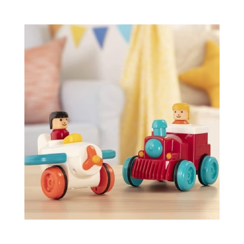 Battat Pump And Go Airplane & Train Engine Set - Image 2