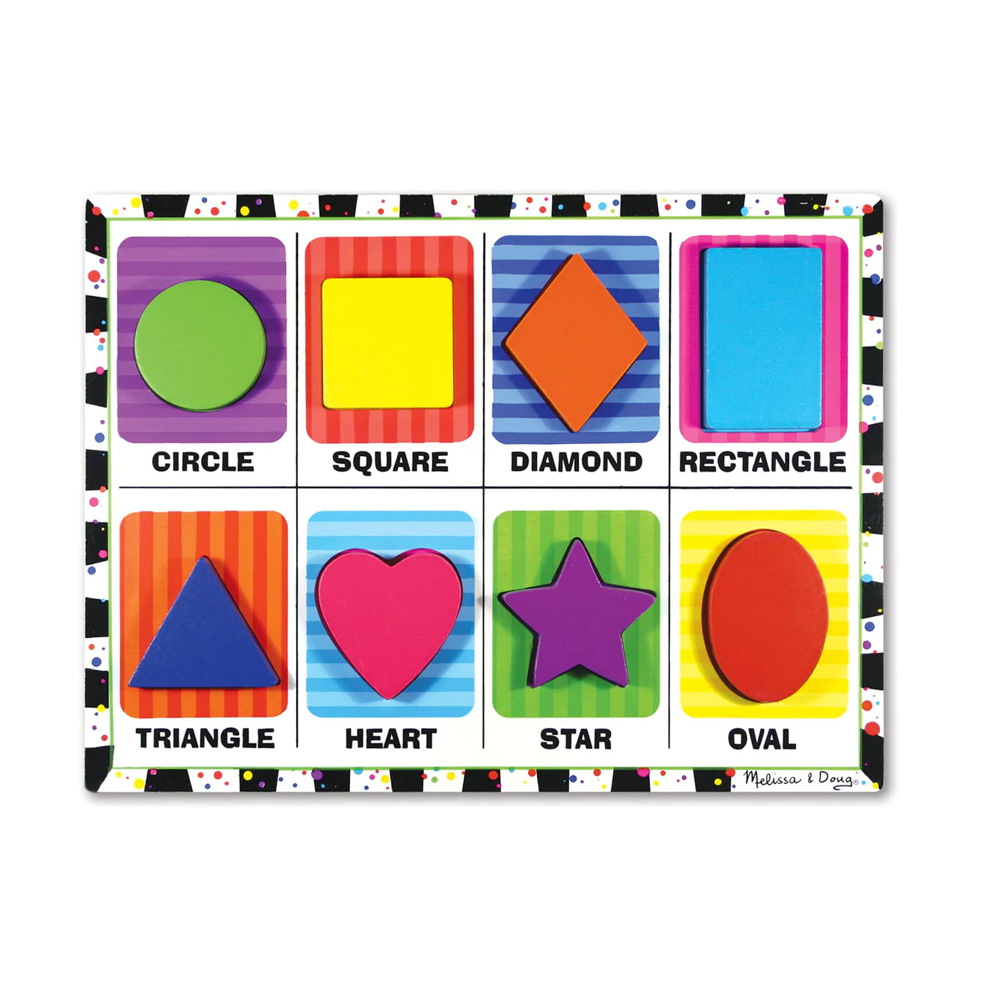 Melissa & Doug Chunky Puzzle - Shapes - Image 3