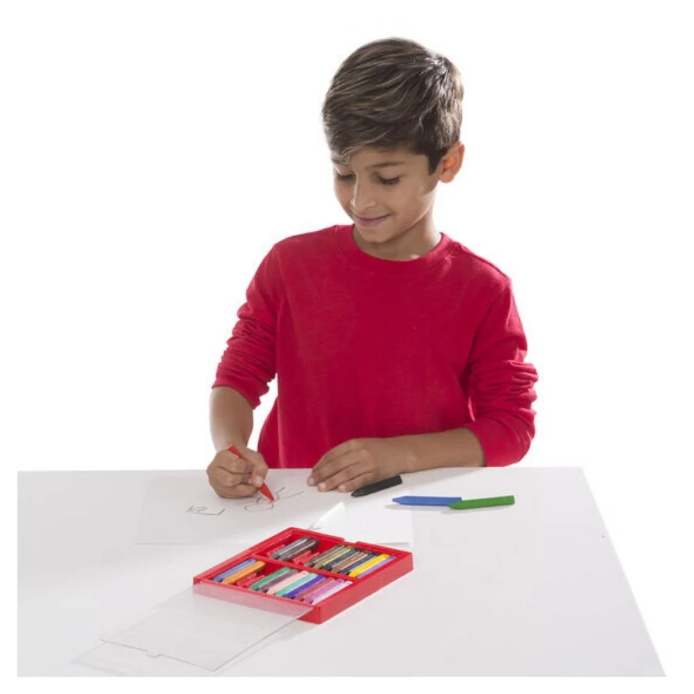 Melissa & Doug Triangular Crayons 24 Pack in Flip Top Case Non Roll - Image 4