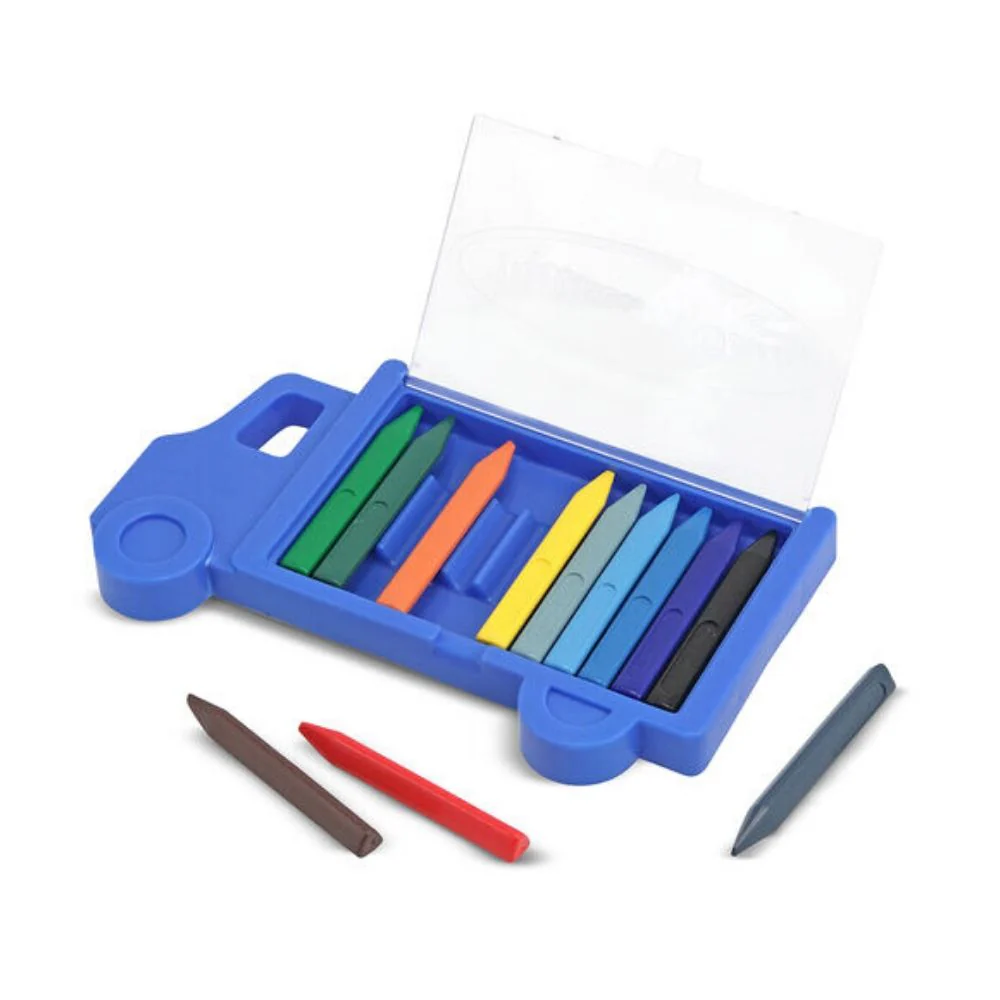 Melissa & Doug Truck Crayon Set 12 Colours - Image 3