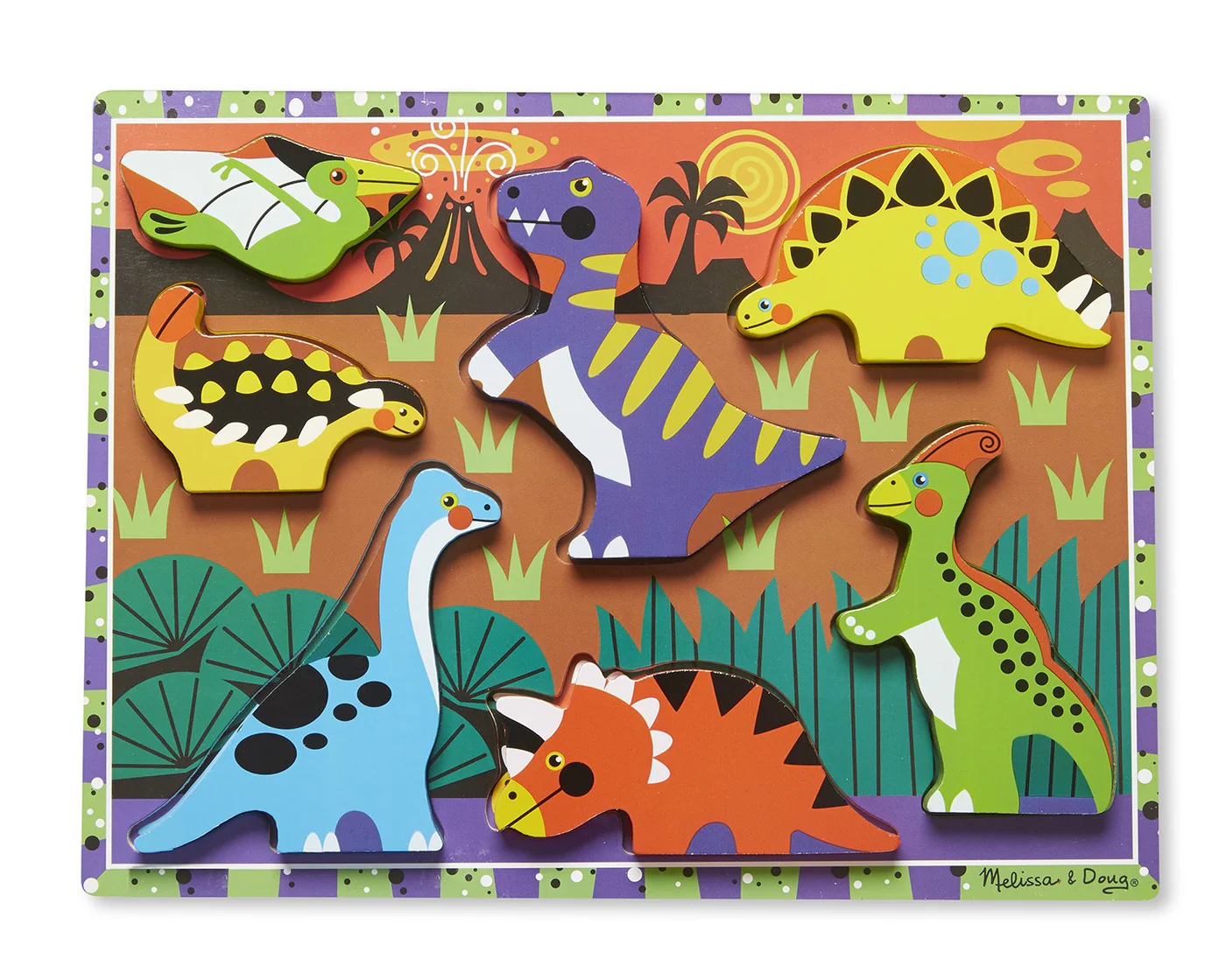 Melissa & Doug Chunky Puzzle - Dinosaurs - Image 2