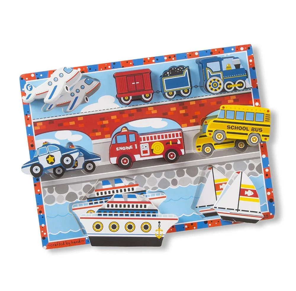 Melissa & Doug Chunky Puzzle - Vehicles - Image 3