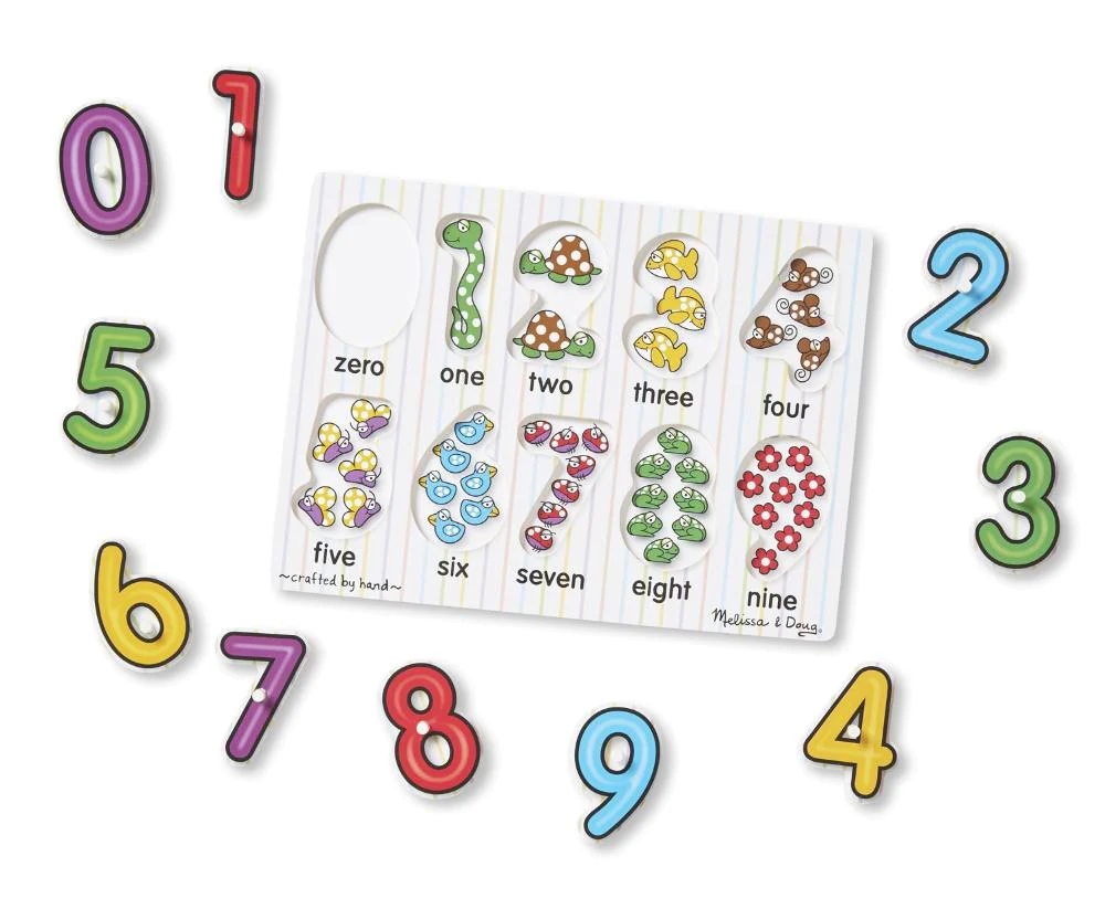 Melissa & Doug See-Inside Numbers Peg Puzzle - Image 2