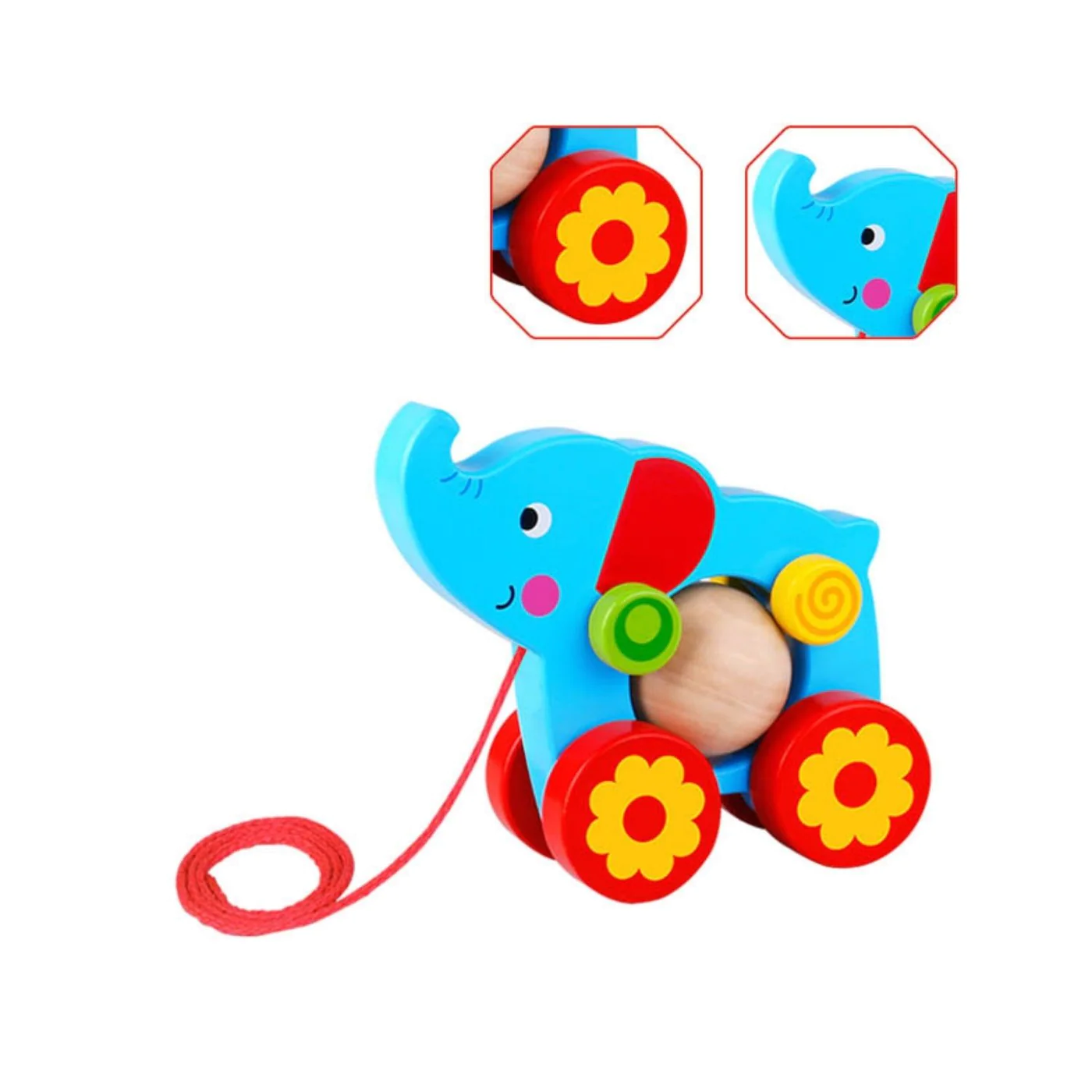 TookyToy Pull Along Elephant - Image 2