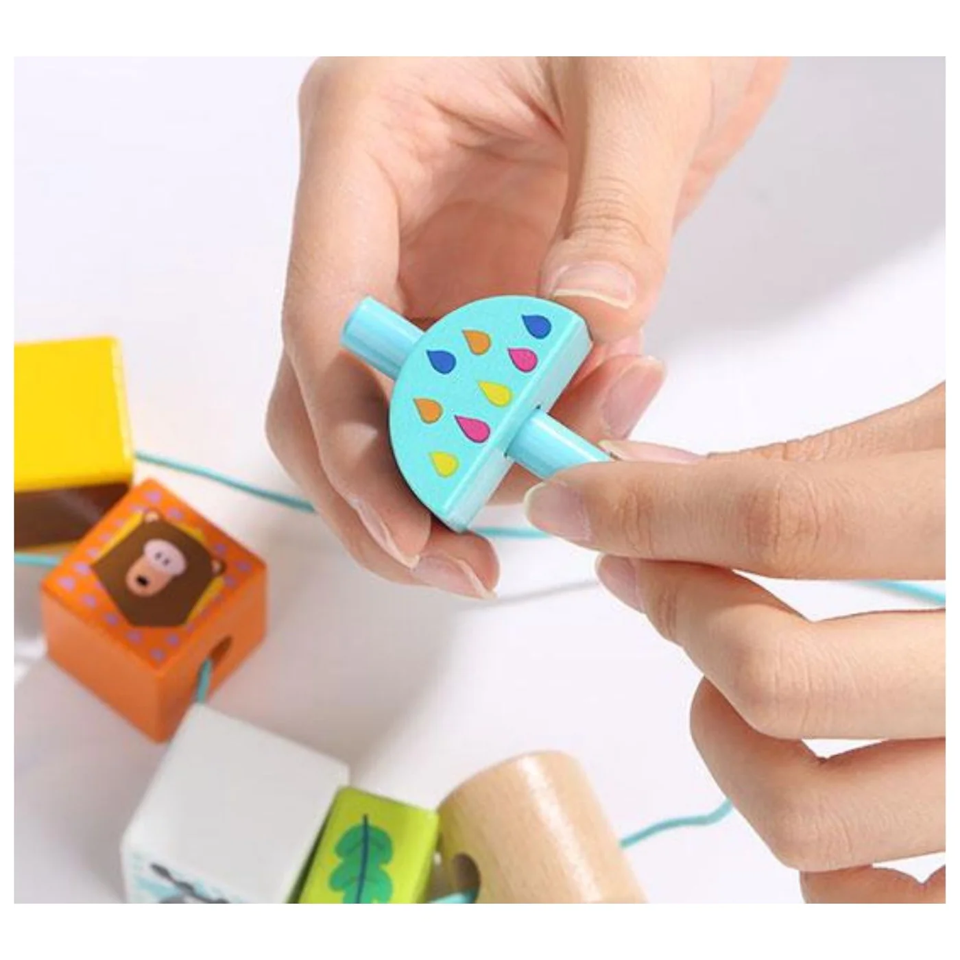 TopBright Forest Animal Building Blocks In Barrel - Image 3