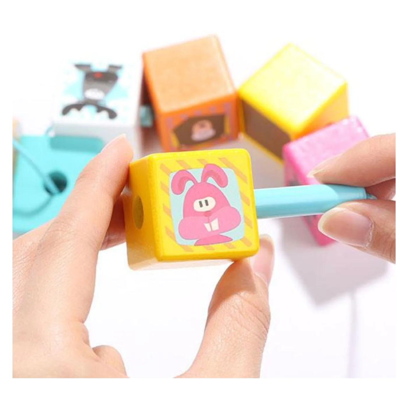 TopBright Forest Animal Building Blocks In Barrel - Image 2