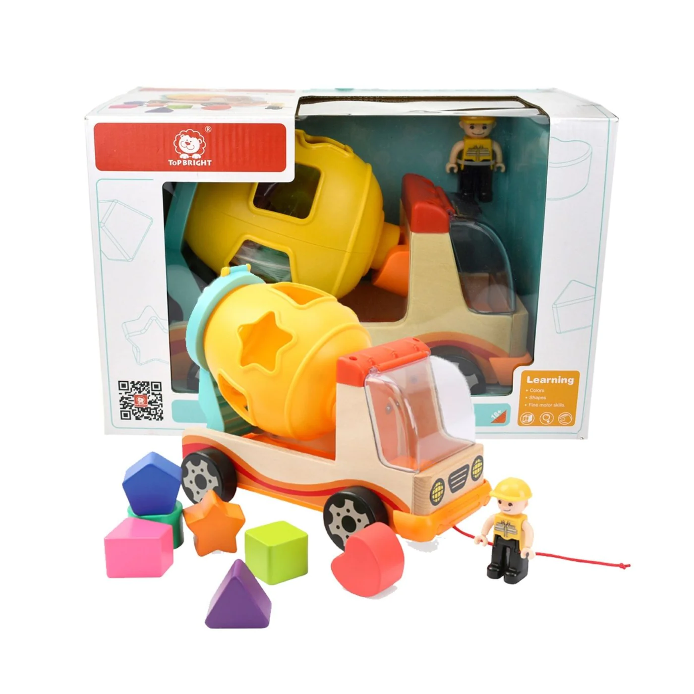 TopBright Mixer Truck With Shape Sorter - Image 7