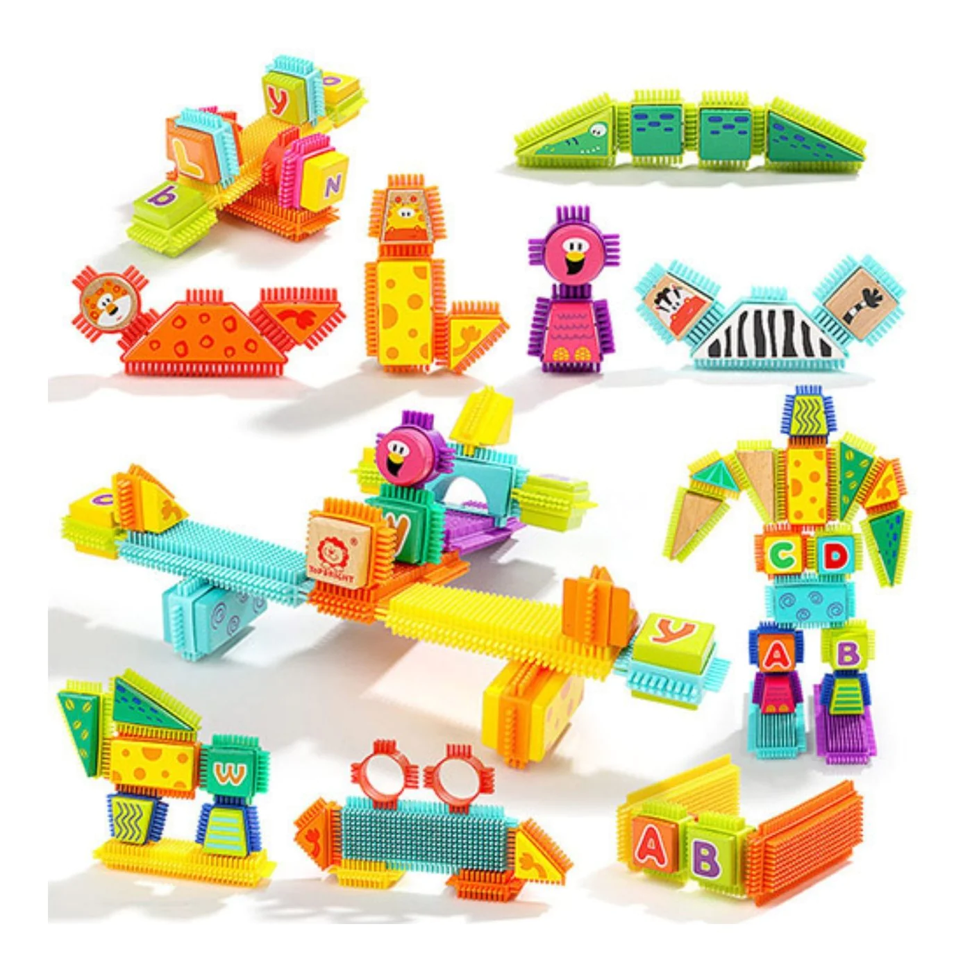 TopBright Wild Animal Bristle Building Blocks - Image 8