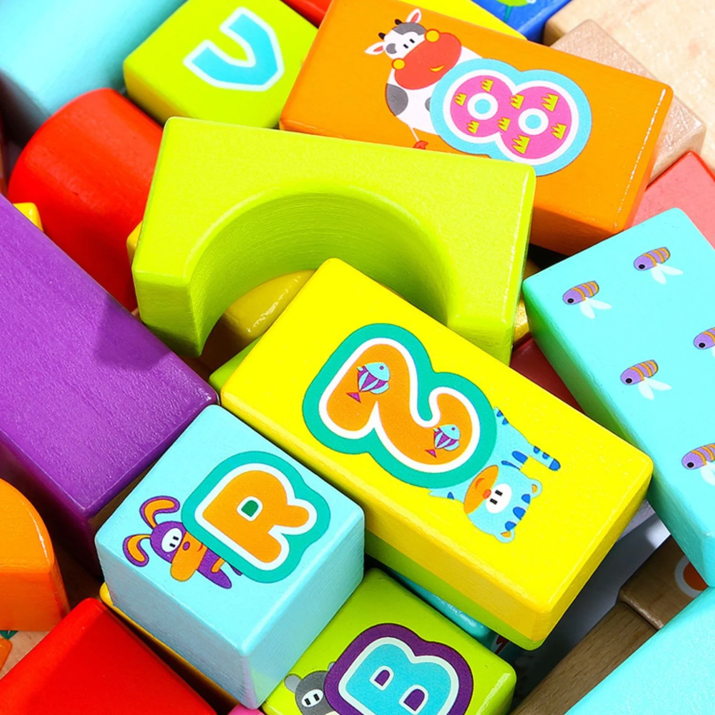 TopBright Wooden ABC 123 Blocks - Image 4